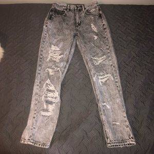 American Eagle Acid Wash Mom Jeans
